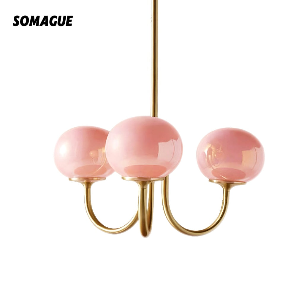 Halo Chandelier Art Deco Retro with Globe Bedroom Living Room
