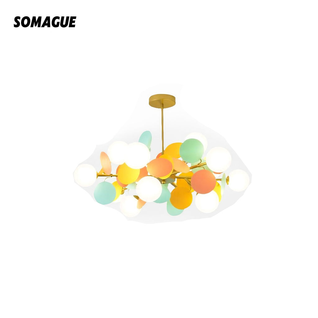 Halo Chandelier Multicoloured Flower Branch Living Room Dining Room