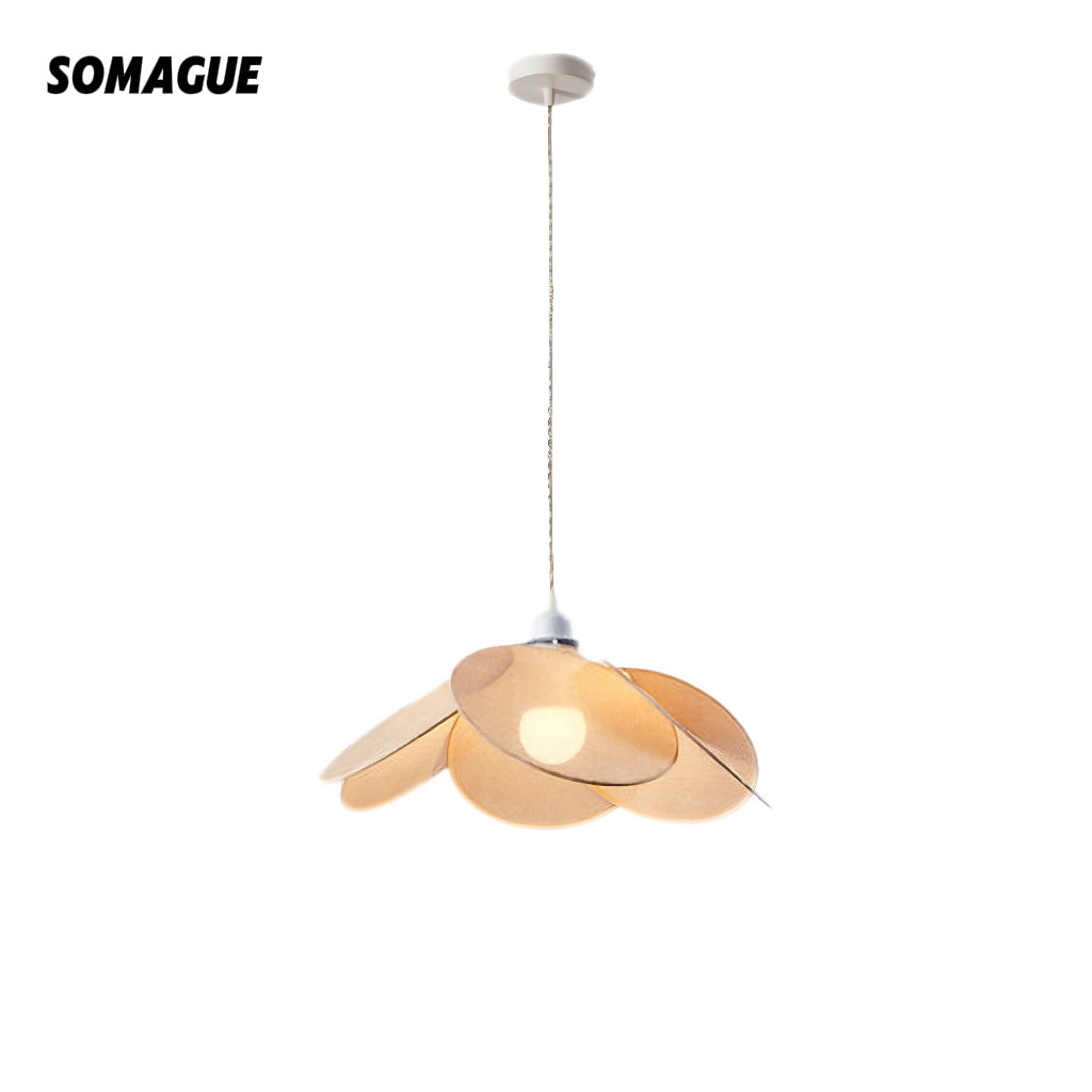 Halo Pendant Light Flower Minimalist Classic Fabric Living Room