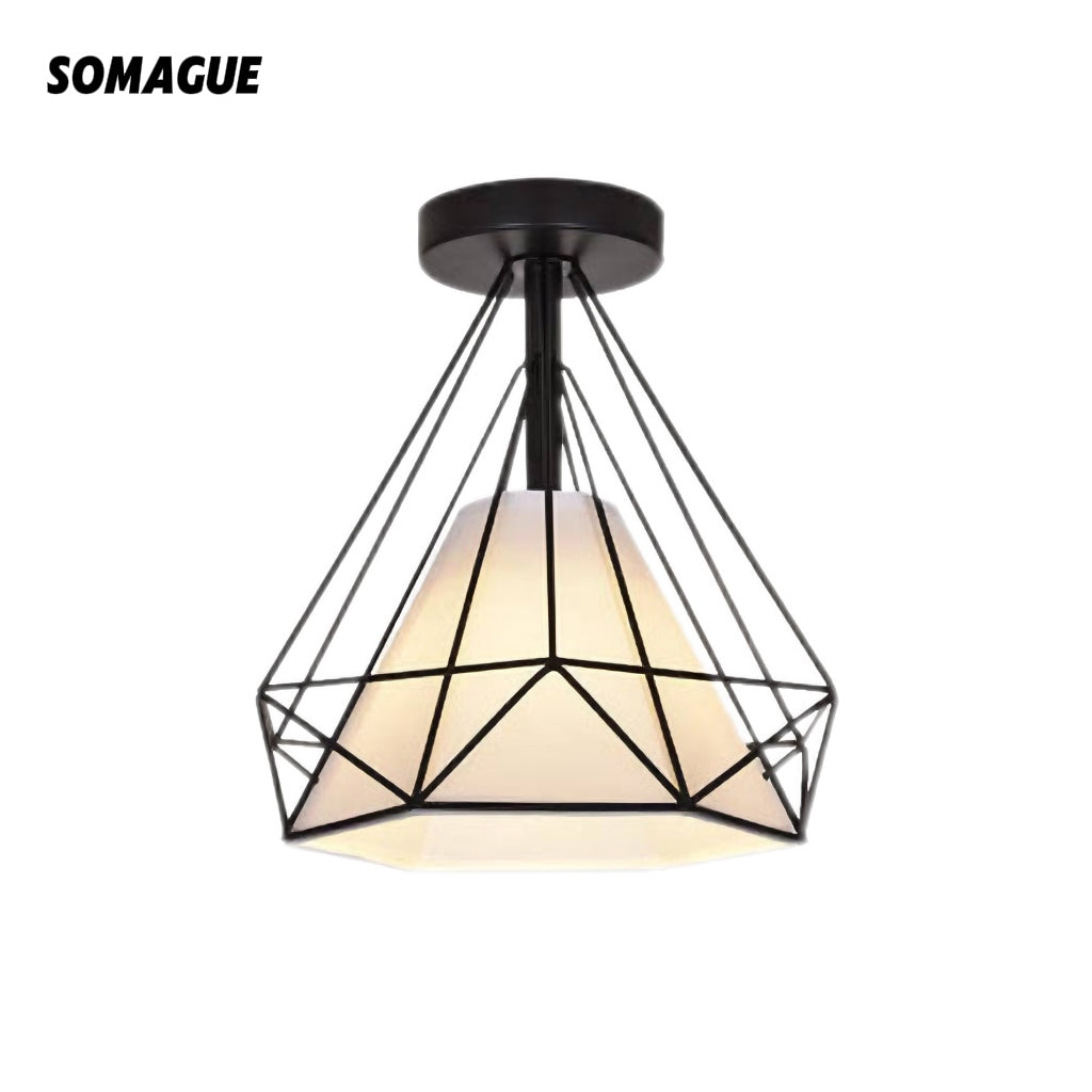 Mode Flush Mount Ceiling Light Corridor 2 Colours Metal Bedroom