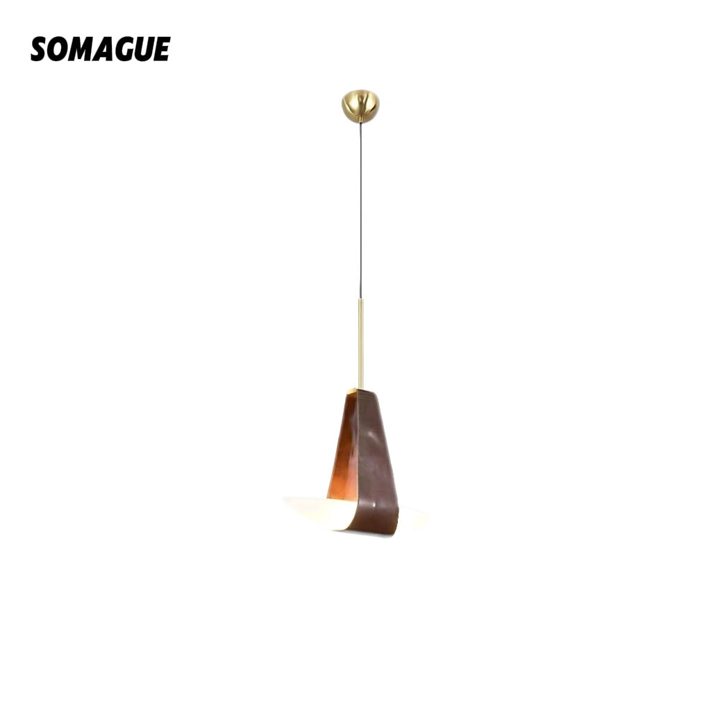 Mode Pendant Light Industrial Metal Glass Red Living Room Bedroom
