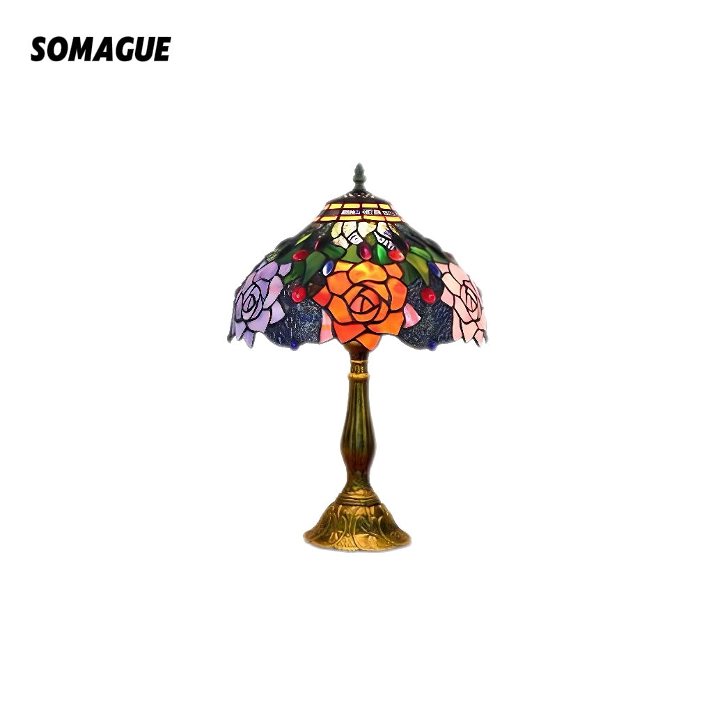 Mode Table Lamp Glass Dome Mid Century Multicoloured Living Room