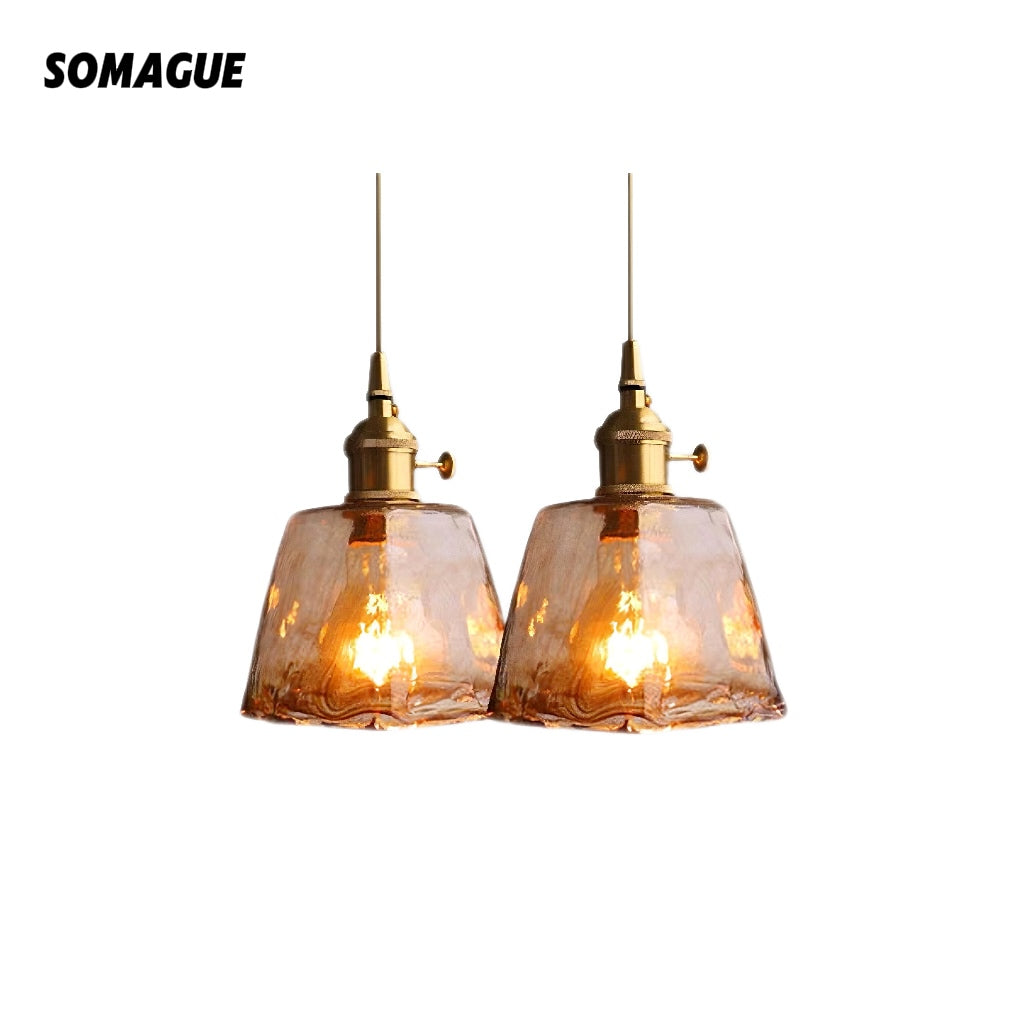 Mode Pendant Light Vintage Retro Industrial Glass Brass Living Room