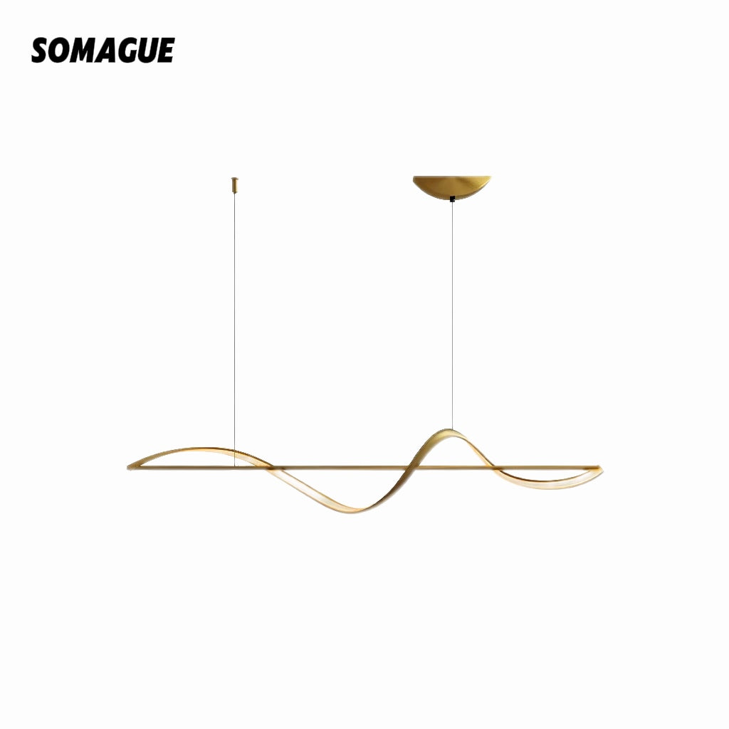 Nexa Lámpara Colgante Minimalista Galería de Arte Diseño Metal Latón Salón