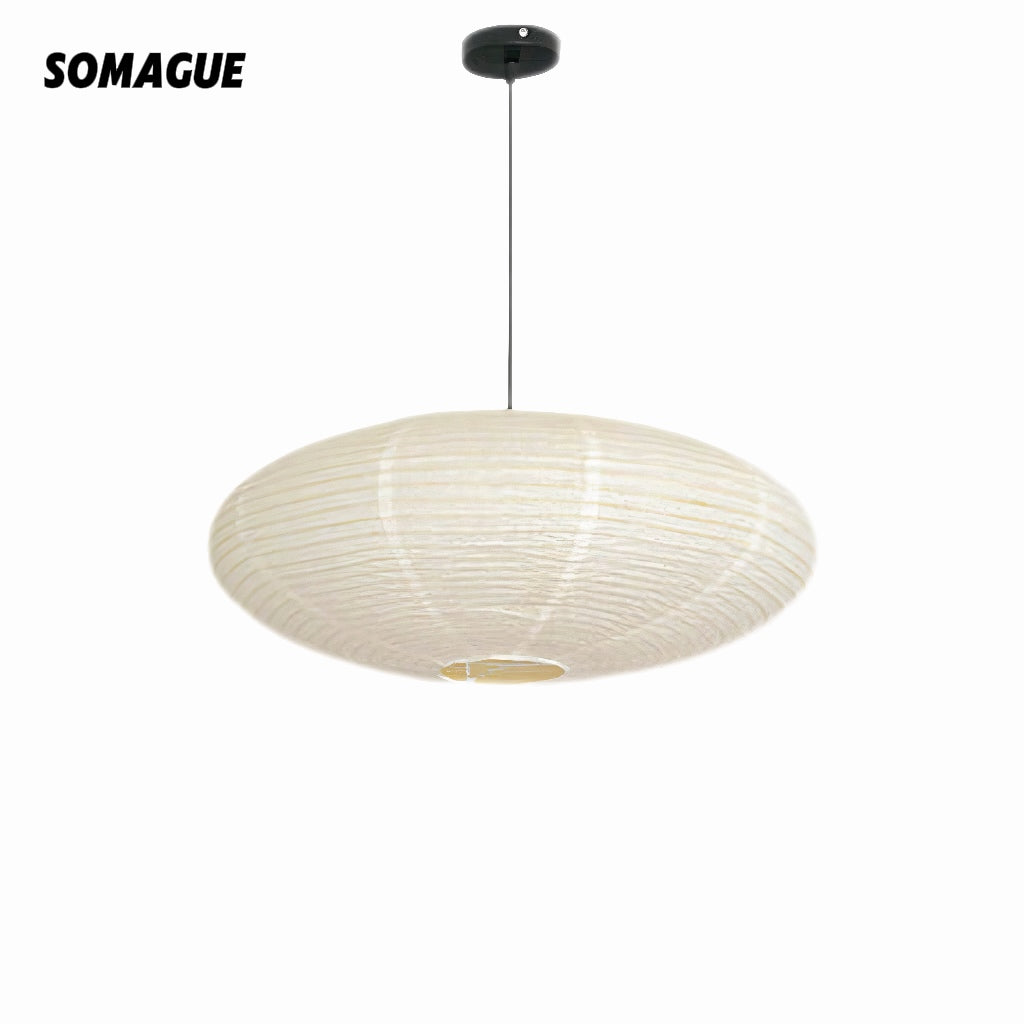 Nexa Lámpara Colgante LED Globo Papel Metálico Retro Wabi-Sabi Comedor