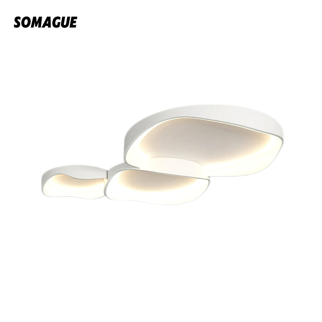 Soleil Flush Mount Ceiling Light Modern Wave Living Room