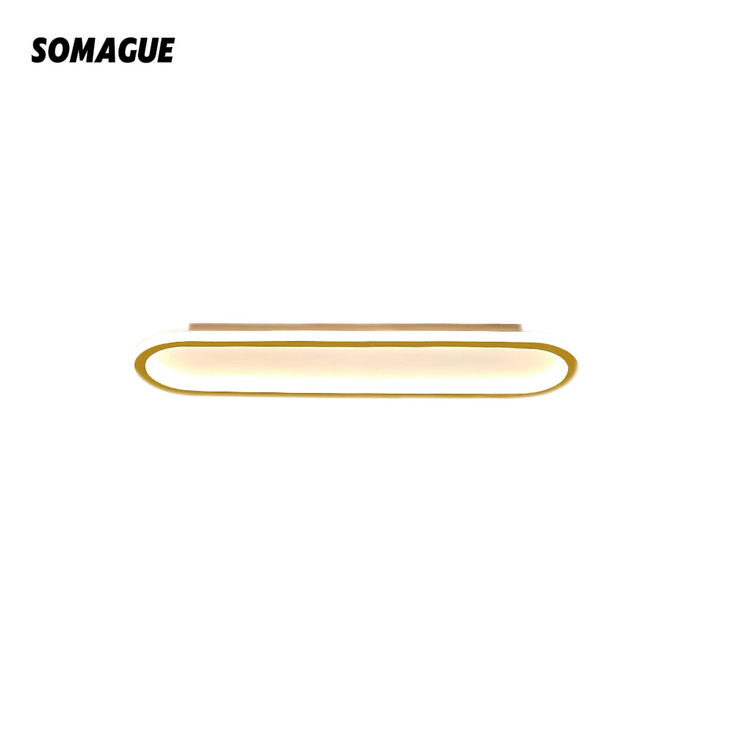 Soleil Ceiling Light Modern Rectangular Recessed Metal Acrylic Living Room