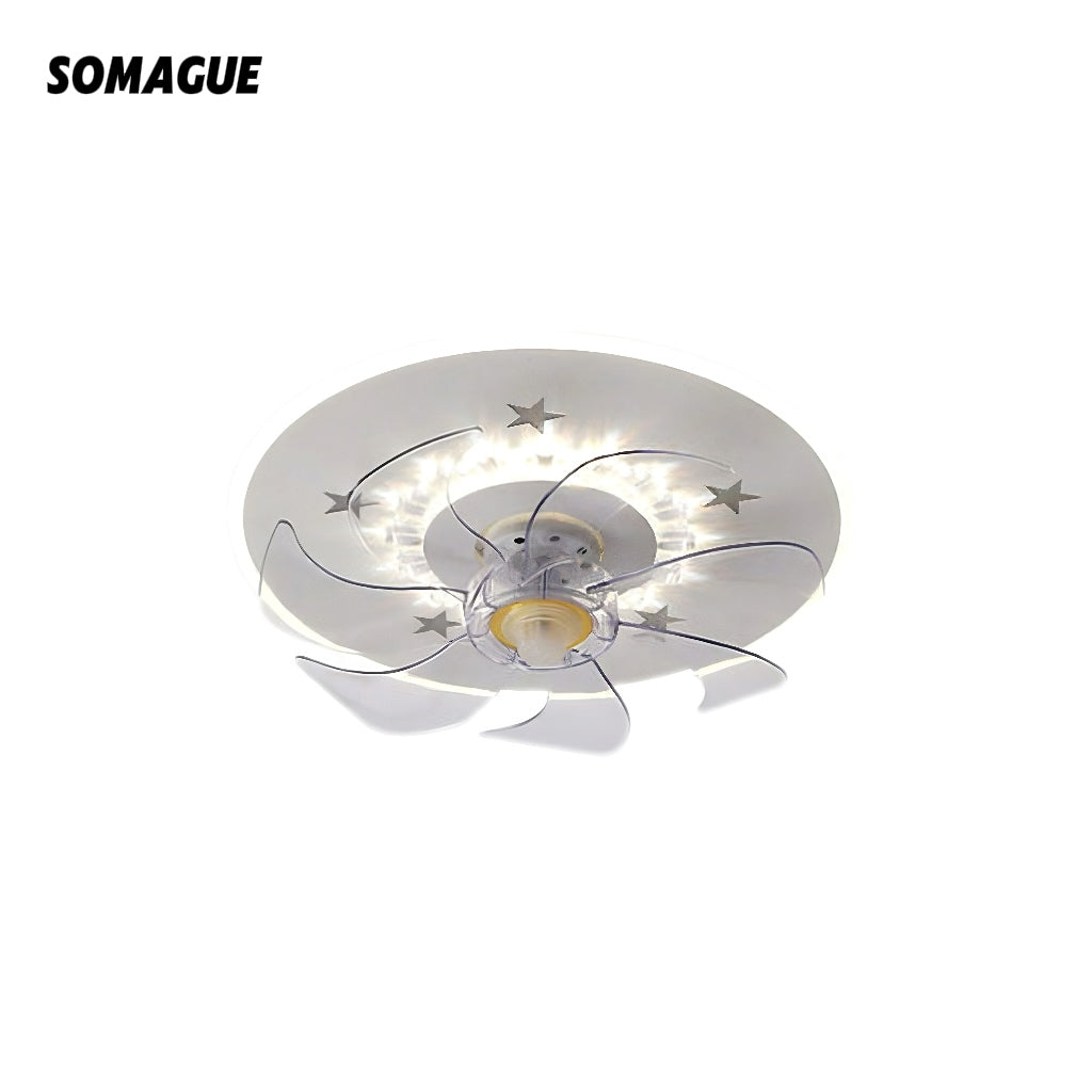 Soleil Ceiling Fan With Light 5 Modern Style Living Room Bedroom