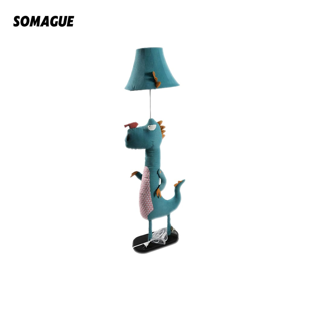 Yono Floor Lamp Modern Metal Fabric Dinosaur Living Room Bedroom