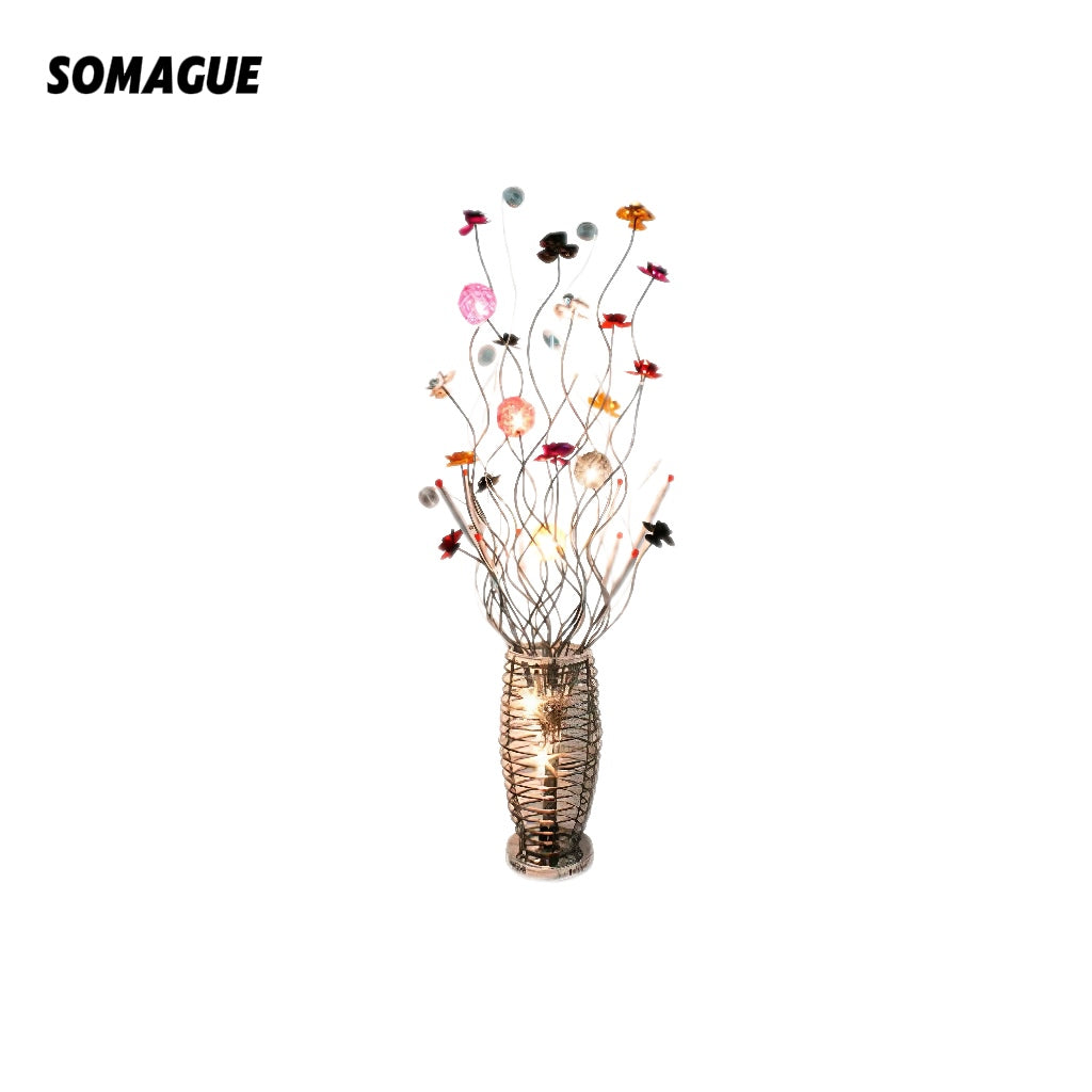Yono Floor Lamp Metal Flower Vase Art Deco Bedroom Living Room