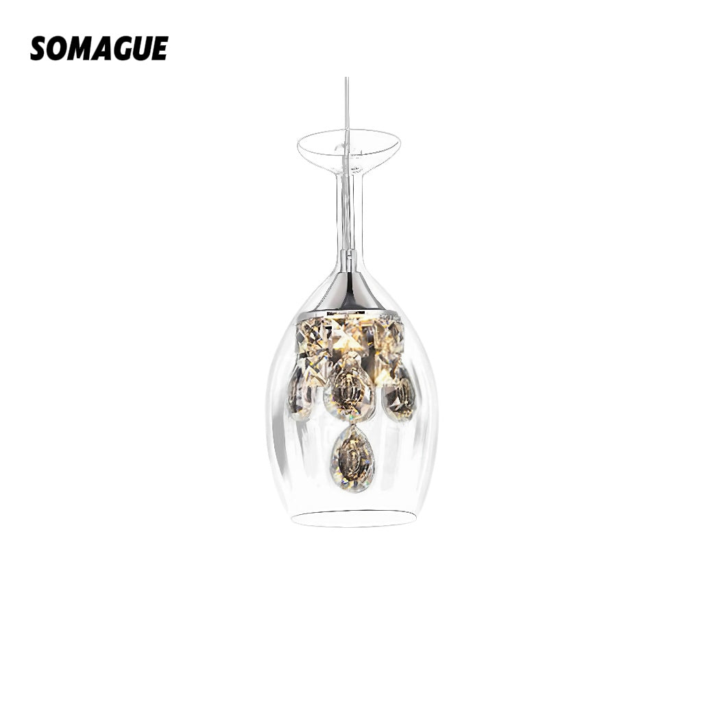 Zephyra Pendant Light Modern Glass Wine Living Room