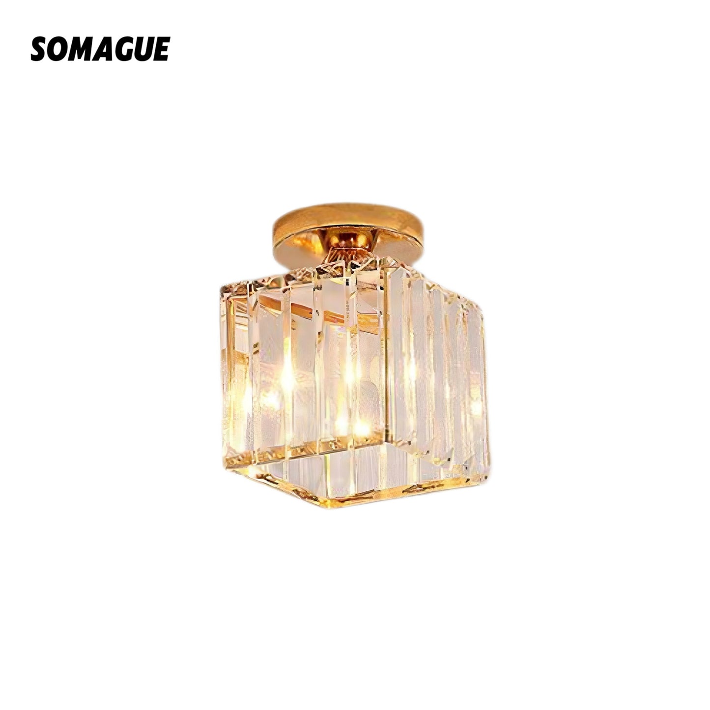 Zephyra Ceiling Light Modern Crystal Metal 3 Colours Living Room