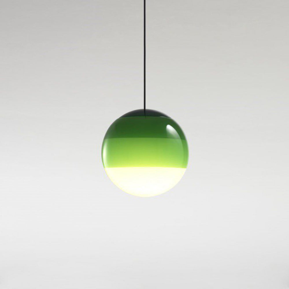 Halo Pendant Light Coloured Glass Bubble Contemprory Living Room