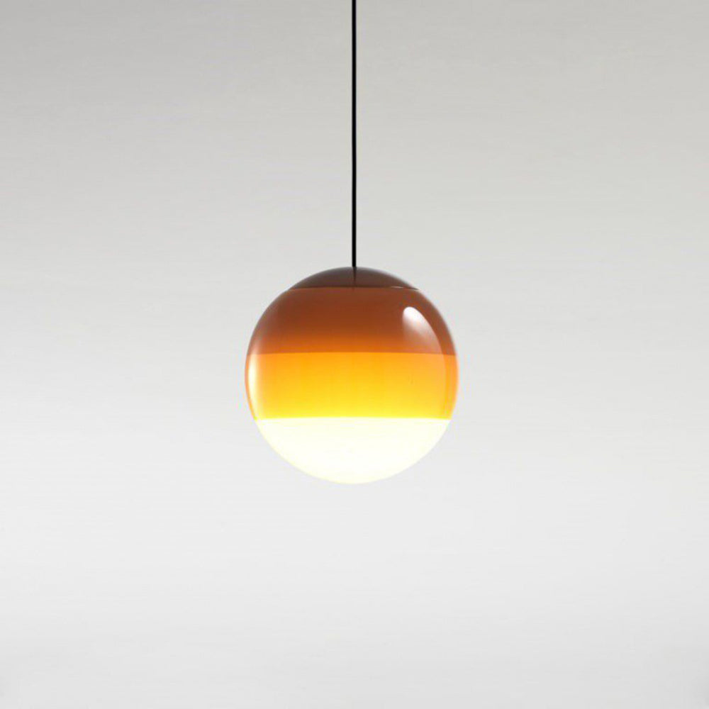 Halo Pendant Light Coloured Glass Bubble Contemprory Living Room