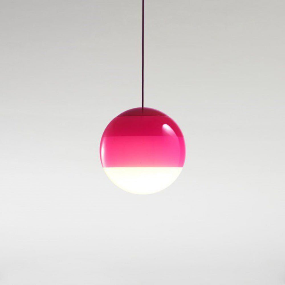 Halo Pendant Light Coloured Glass Bubble Contemprory Living Room