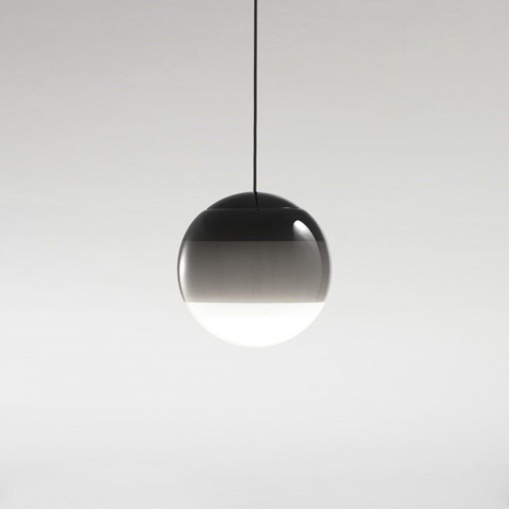Halo Pendant Light Coloured Glass Bubble Contemprory Living Room