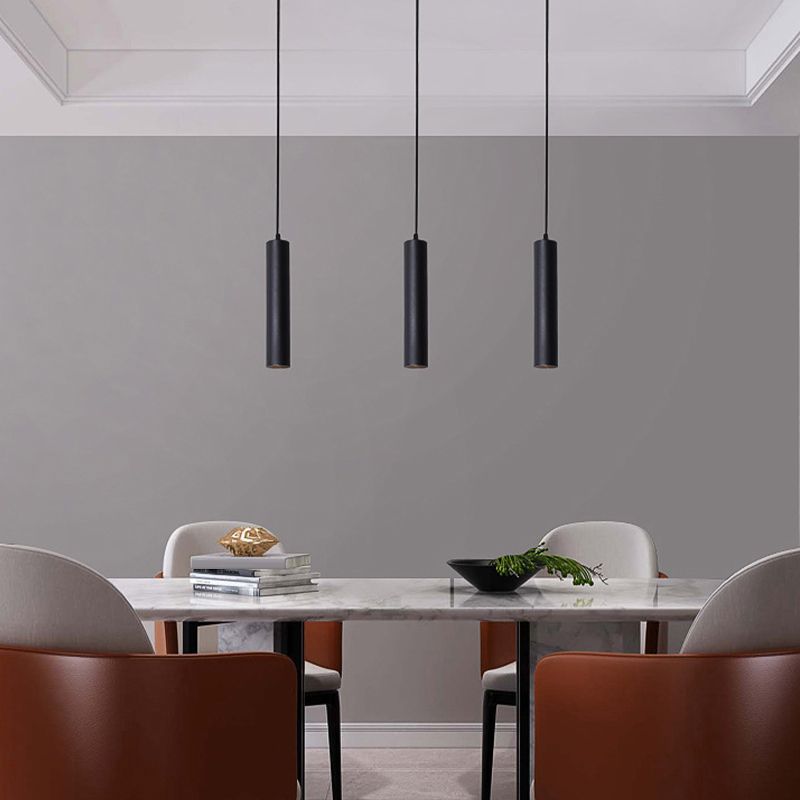 Elys Pendant Light Modern Cylinder Shape Metal Living Room