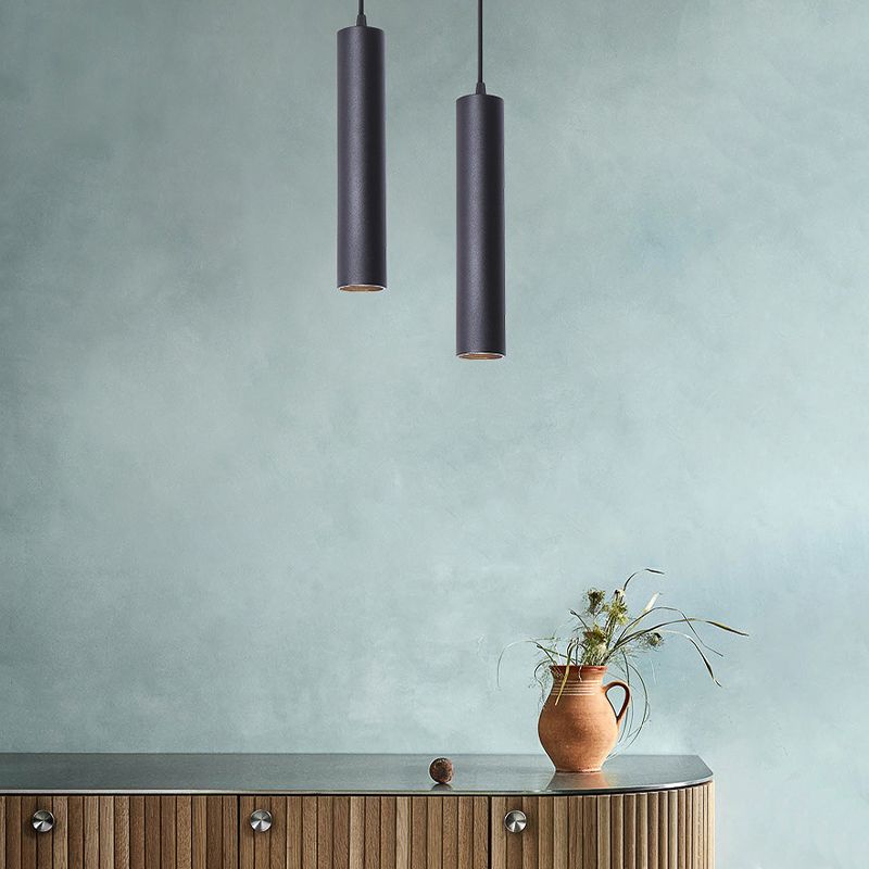 Elys Pendant Light Modern Cylinder Shape Metal Living Room
