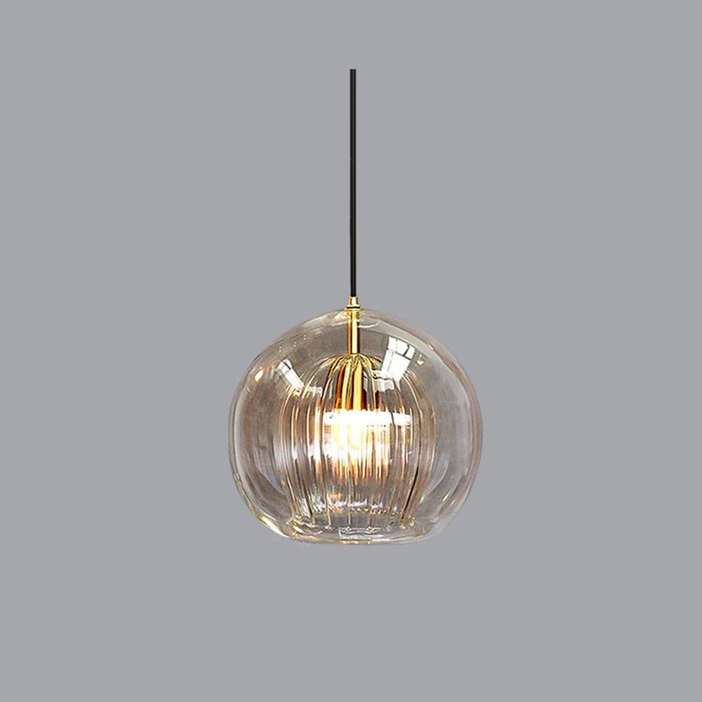Halo Pendant Light Nordic Glass Globe for Bedroom Living Room