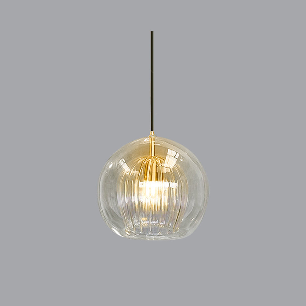 Halo Pendant Light Nordic Glass Globe for Bedroom Living Room