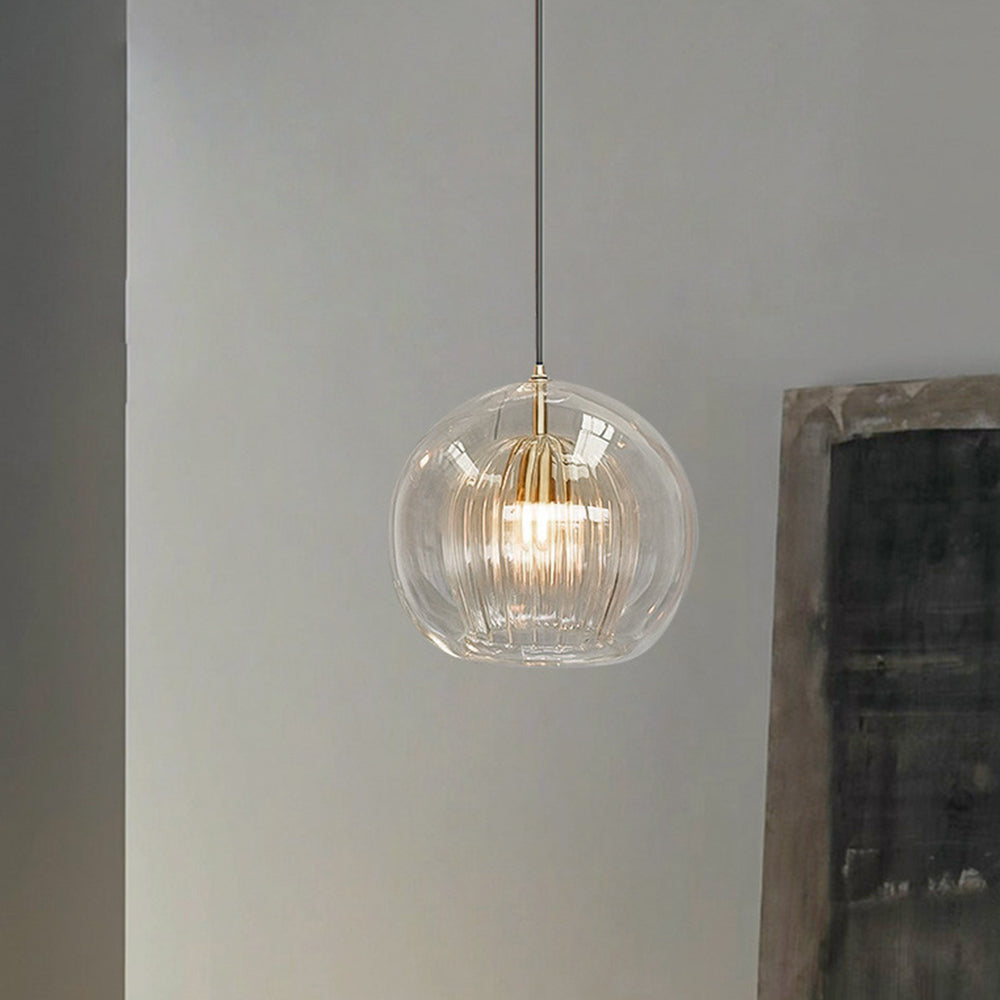 Halo Pendant Light Nordic Glass Globe for Bedroom Living Room