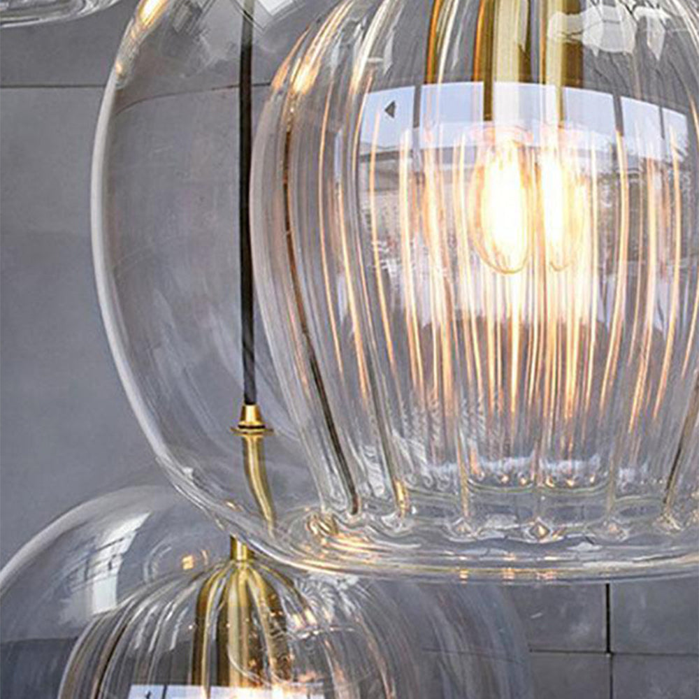 Halo Pendant Light Nordic Glass Globe for Bedroom Living Room