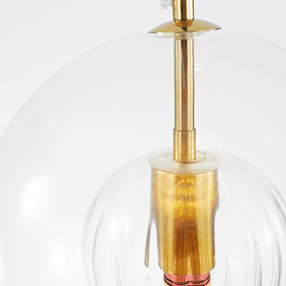 Halo Pendant Light Nordic Glass Globe for Bedroom Living Room