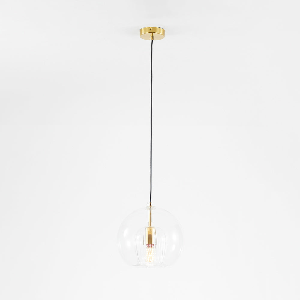 Halo Pendant Light Nordic Glass Globe for Bedroom Living Room