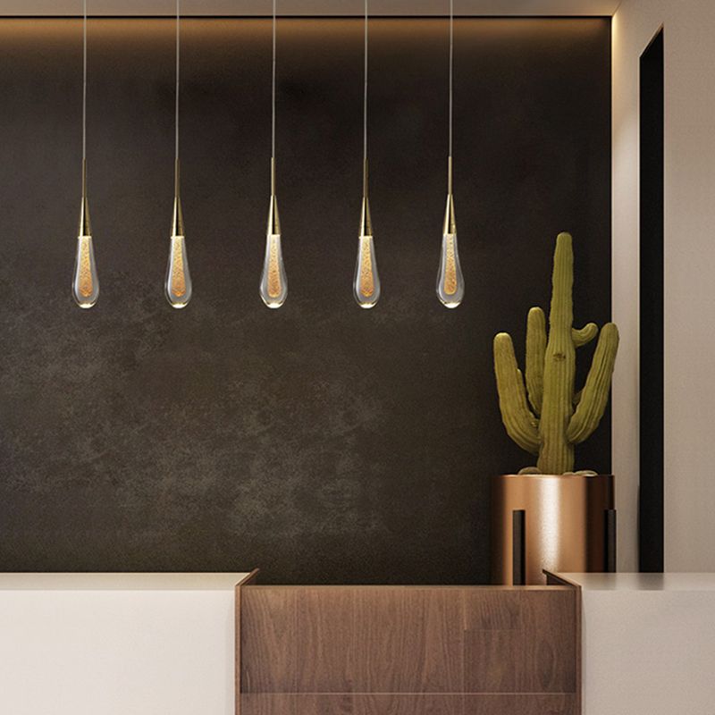 Nexa Lámpara Colgante Lágrima Cristal Metal Dormitorio Salón