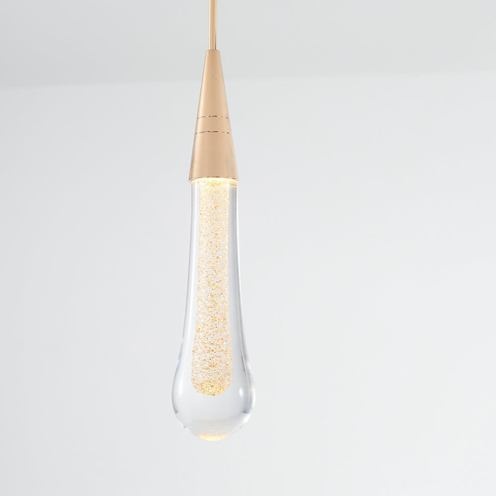 Nexa Lámpara Colgante Lágrima Cristal Metal Dormitorio Salón