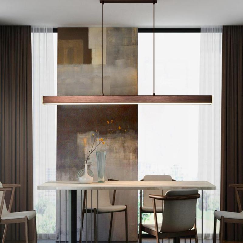 Elys LED Pendant Light Metal Linear Modern Dining Room Bedroom