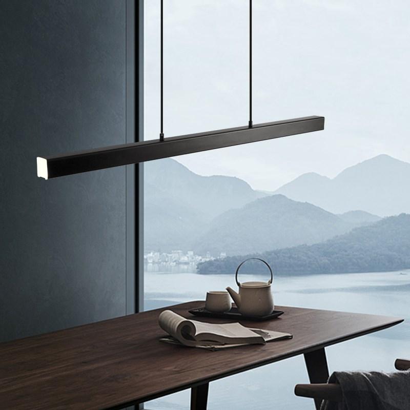 Elys LED Pendant Light Metal Linear Modern Dining Room Bedroom