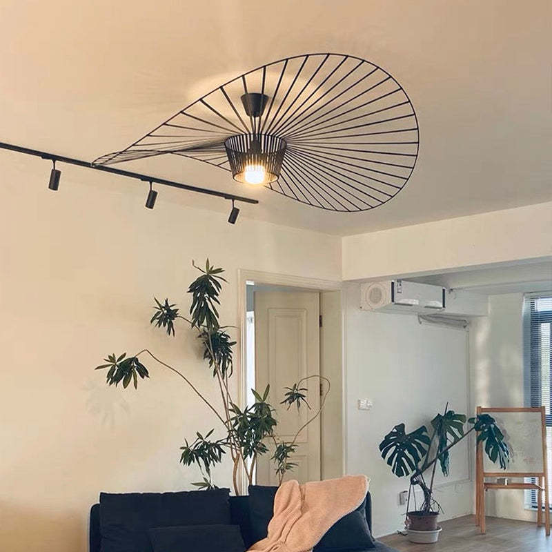 Nexa Lámpara Colgante Moderna Tela Con Flores Salón