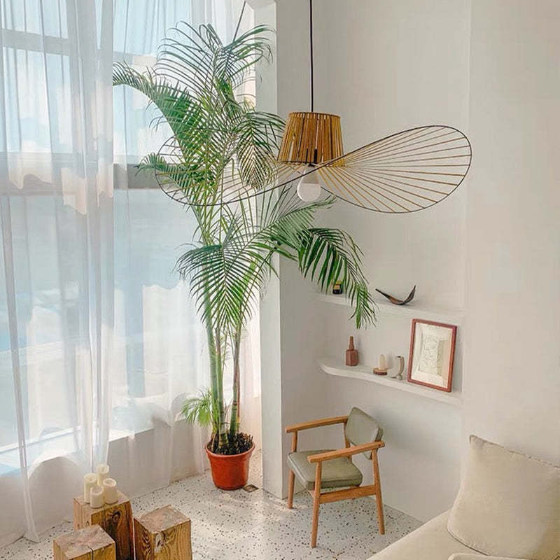 Nexa Lámpara Colgante Moderna Tela Con Flores Salón