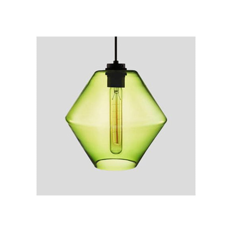 Yono Pendant Light Modern Metal Glass Cylindrical LED Art Deco Bedroom