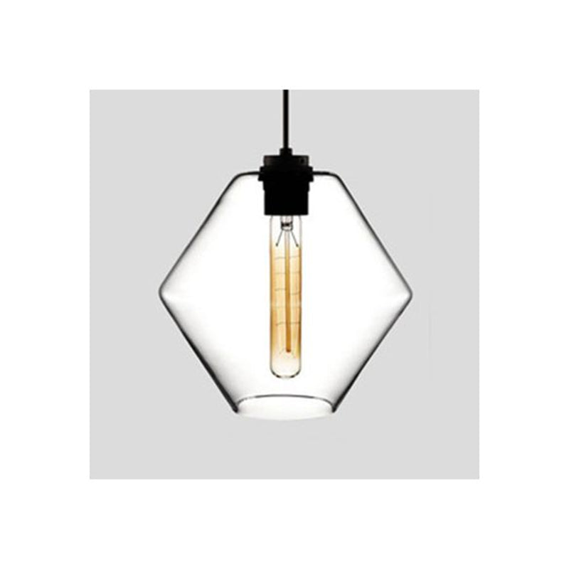 Yono Pendant Light Modern Metal Glass Cylindrical LED Art Deco Bedroom
