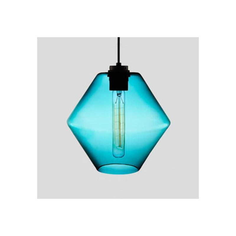 Yono Pendant Light Modern Metal Glass Cylindrical LED Art Deco Bedroom