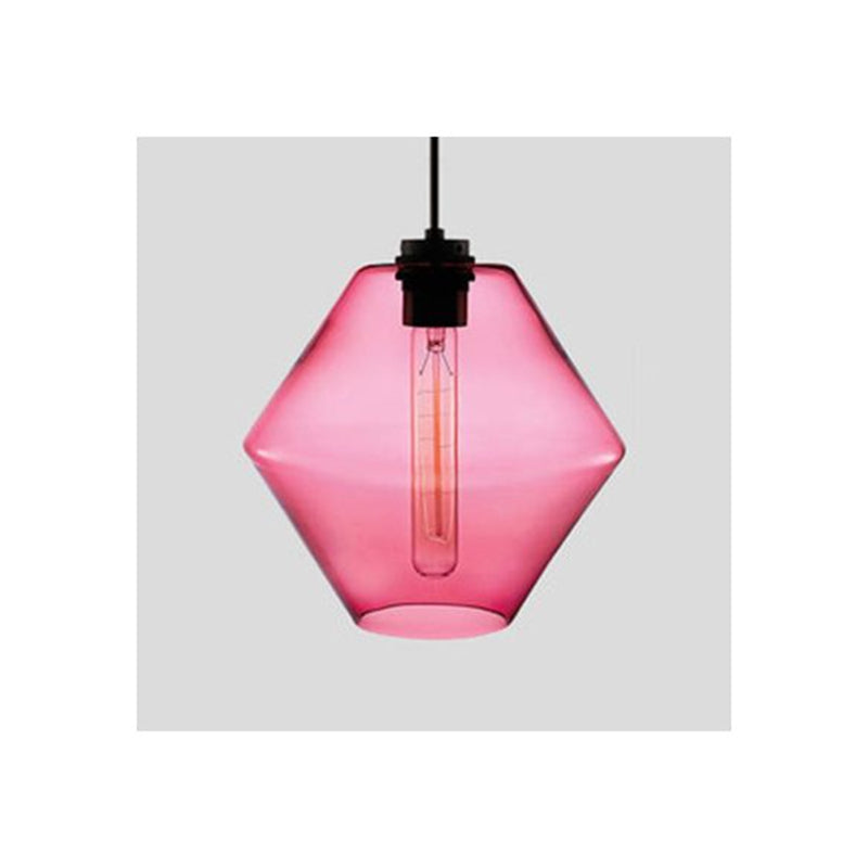 Yono Pendant Light Modern Metal Glass Cylindrical LED Art Deco Bedroom