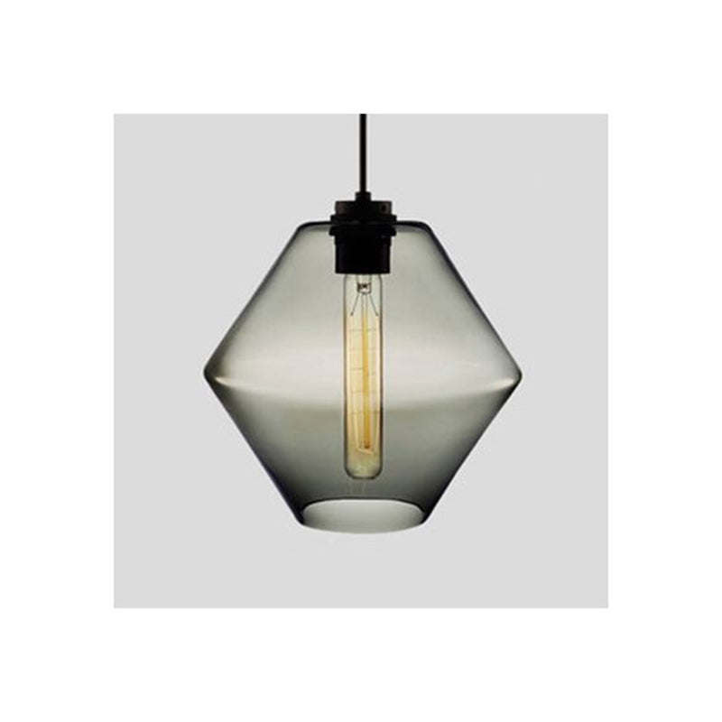 Yono Pendant Light Modern Metal Glass Cylindrical LED Art Deco Bedroom