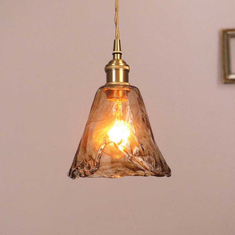 Mode Pendant Light Vintage Retro Industrial Glass Brass Living Room