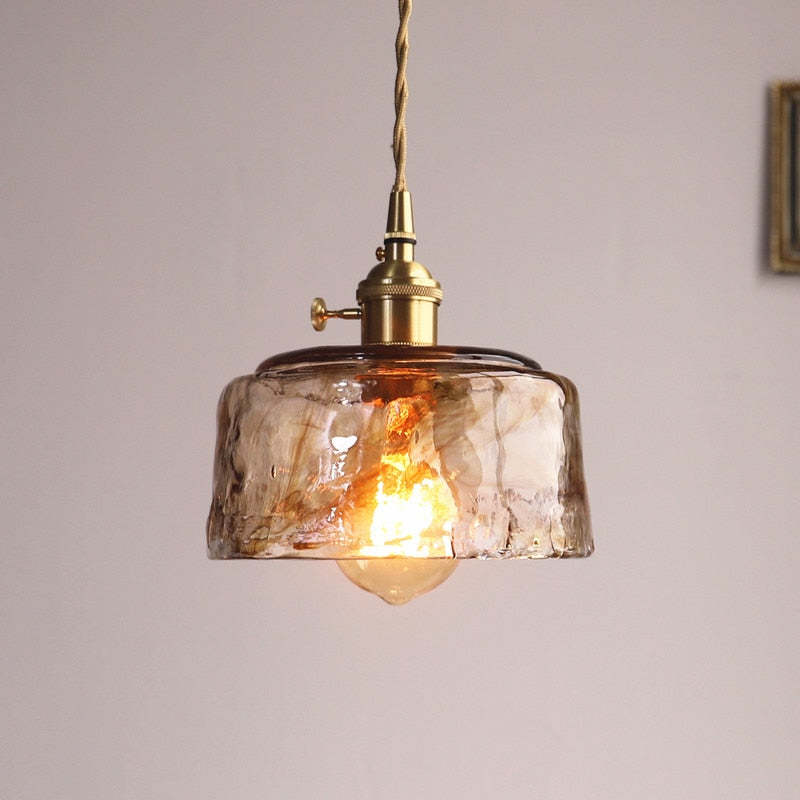 Mode Pendant Light Vintage Retro Industrial Glass Brass Living Room