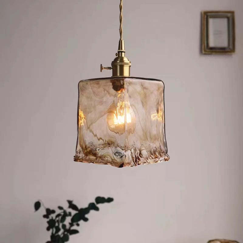 Mode Pendant Light Vintage Retro Industrial Glass Brass Living Room