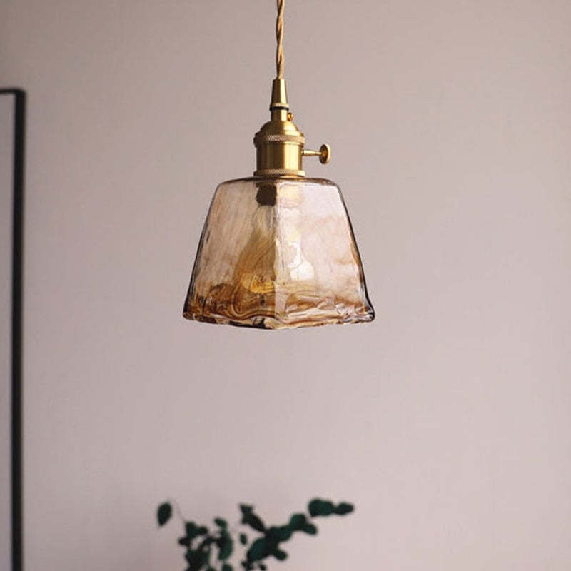 Mode Pendant Light Vintage Retro Industrial Glass Brass Living Room