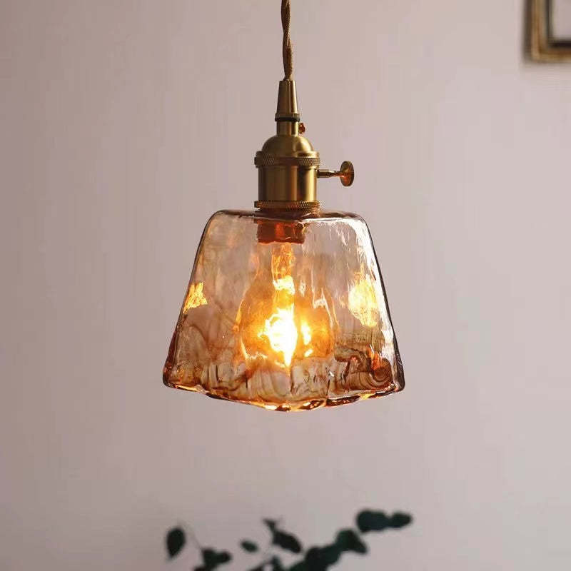Mode Pendant Light Vintage Retro Industrial Glass Brass Living Room