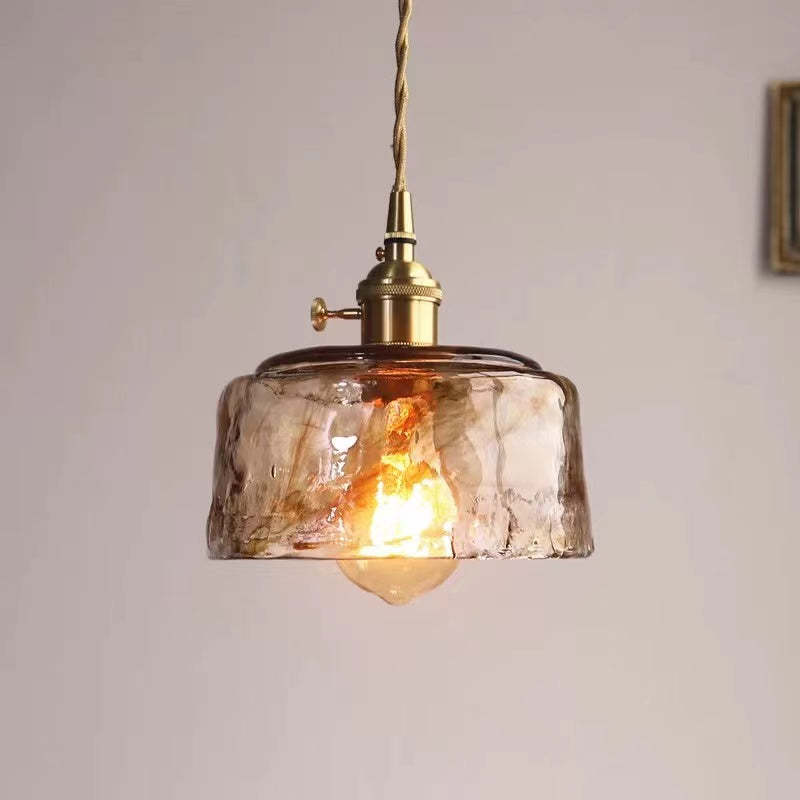 Mode Pendant Light Vintage Retro Industrial Glass Brass Living Room