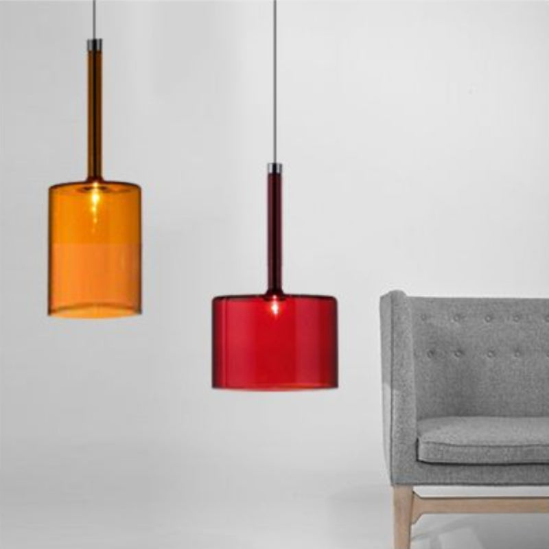 Halo Pendant Light LED Glass Modern Minimalist Living Room Office