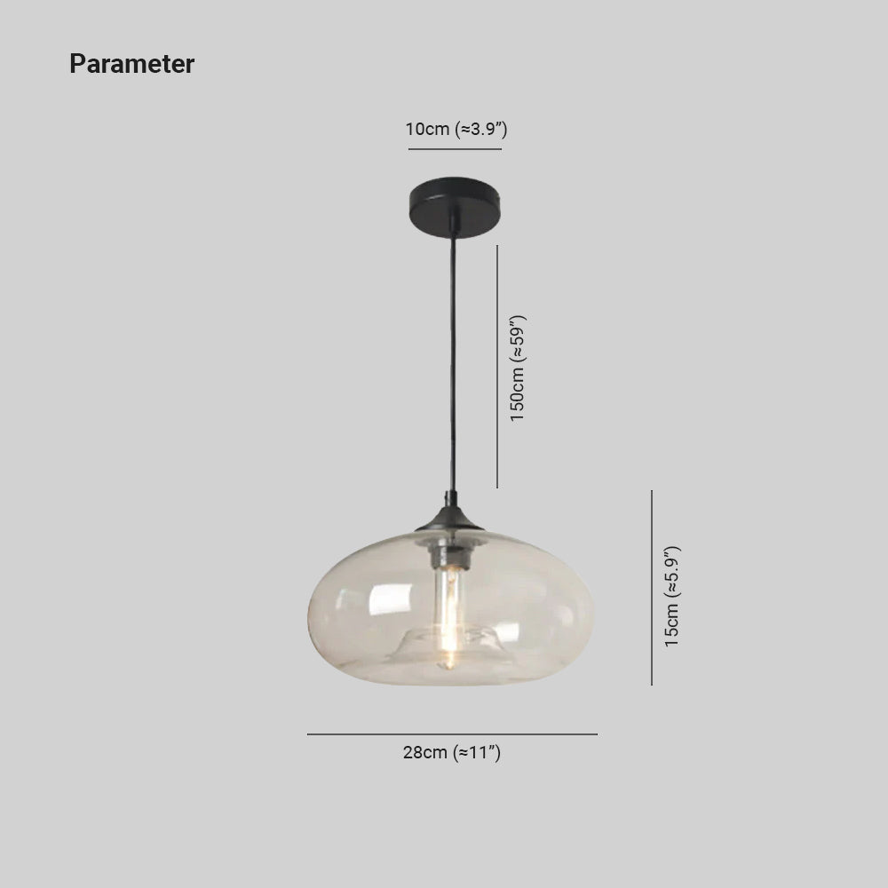 Mode Pendant Light Modern Bread Shape Glass Living Room Bedroom