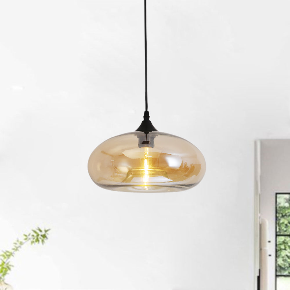 Mode Pendant Light Modern Bread Shape Glass Living Room Bedroom