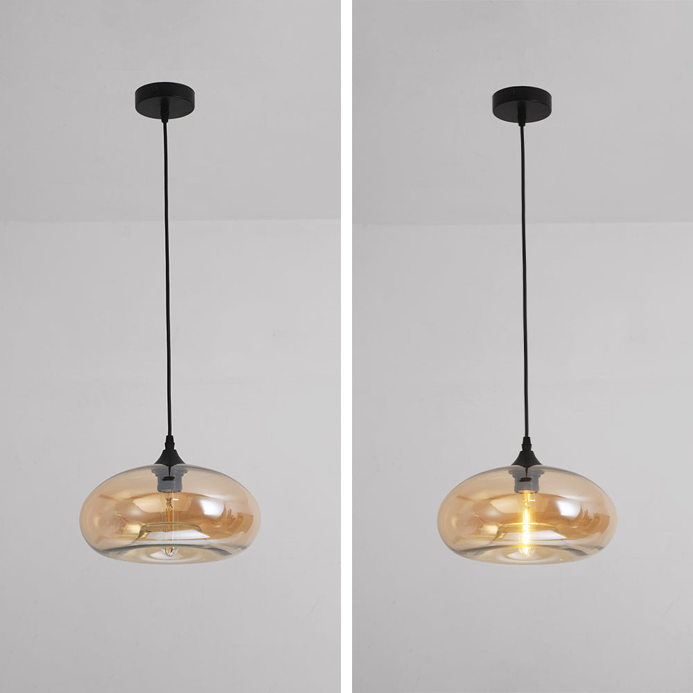 Mode Pendant Light Modern Bread Shape Glass Living Room Bedroom