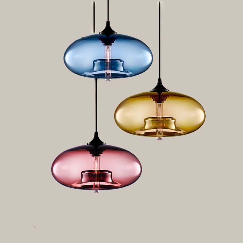 Mode Pendant Light Modern Bread Shape Glass Living Room Bedroom
